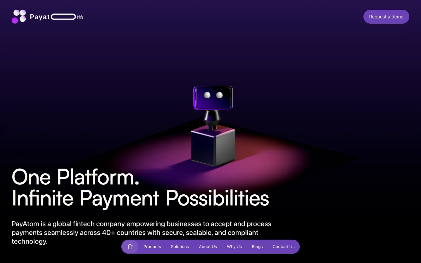 PayAtom website screenshot