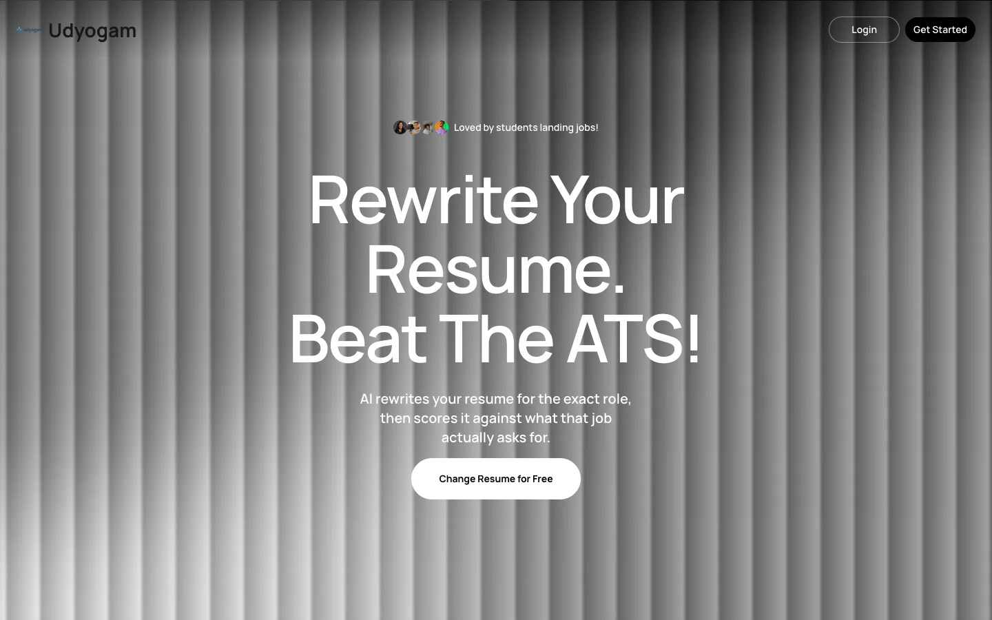 Udyogam website screenshot