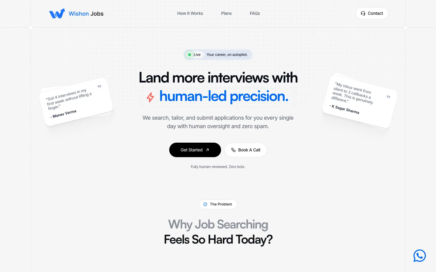 Wishon Jobs website screenshot